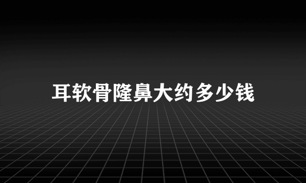 耳软骨隆鼻大约多少钱