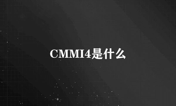 CMMI4是什么