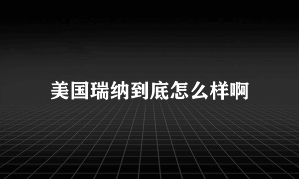 美国瑞纳到底怎么样啊