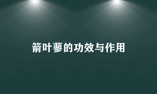 箭叶蓼的功效与作用