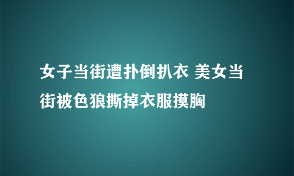 女子当街遭扑倒扒衣 美女当街被色狼撕掉衣服摸胸