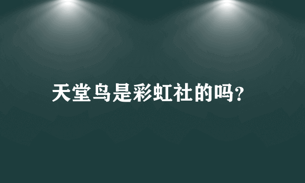 天堂鸟是彩虹社的吗？