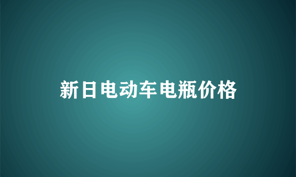 新日电动车电瓶价格