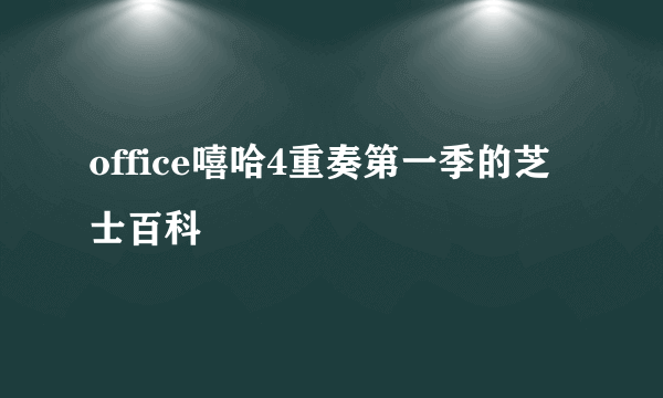 office嘻哈4重奏第一季的芝士百科