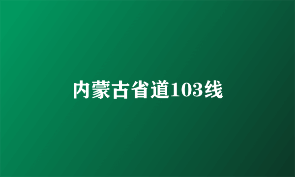 内蒙古省道103线