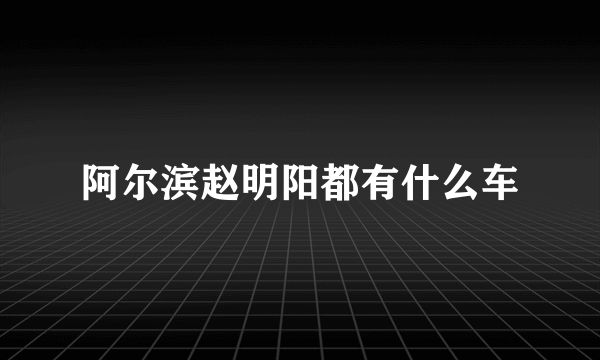 阿尔滨赵明阳都有什么车