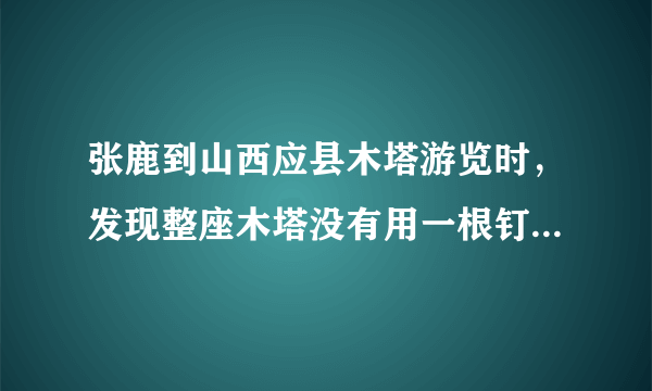 张鹿到山西应县木塔游览时，发现整座木塔没有用一根钉子，全部采用中国传统工艺的榫卯搭建而成，正是这种采用凹凸部位相结合的连接工艺，使应县木塔历经940余年屹立不倒，他赞叹道：“中国的传统建筑技术可真是（　　）