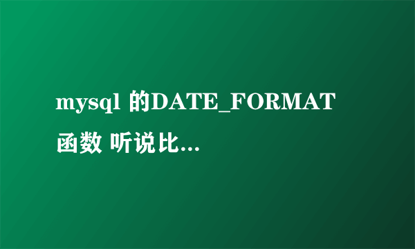 mysql 的DATE_FORMAT 函数 听说比较慢，是吗