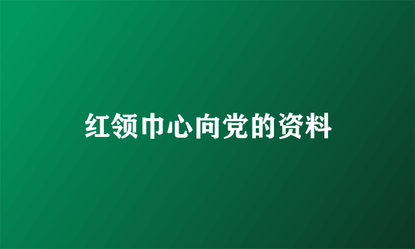 红领巾心向党的资料