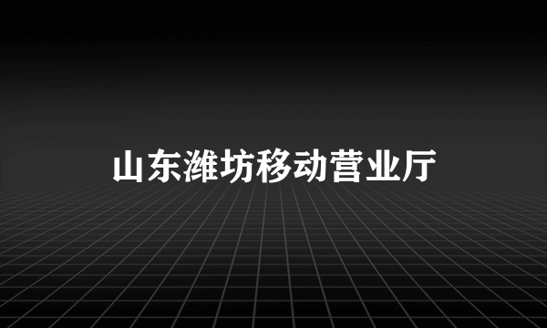 山东潍坊移动营业厅