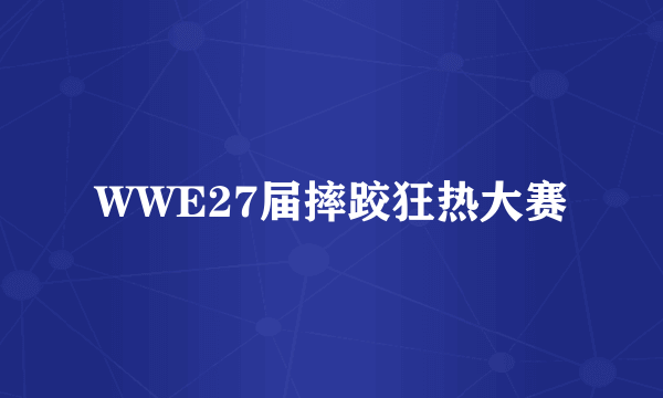 WWE27届摔跤狂热大赛