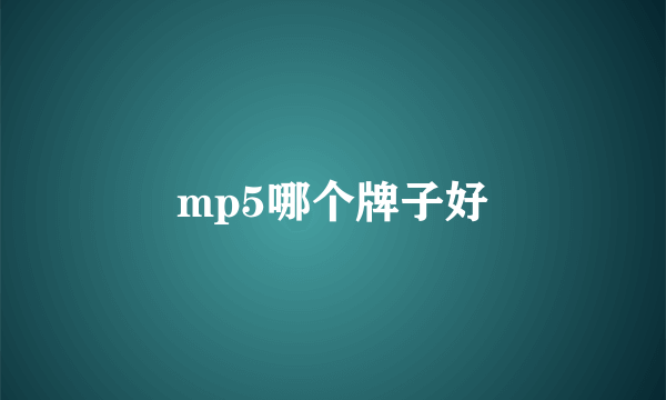 mp5哪个牌子好