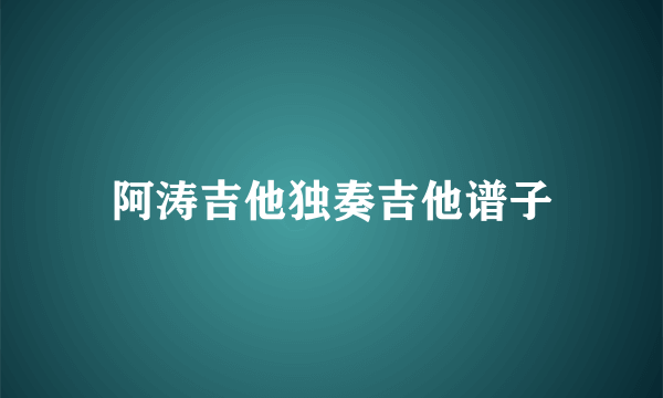 阿涛吉他独奏吉他谱子