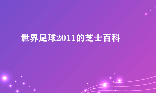 世界足球2011的芝士百科