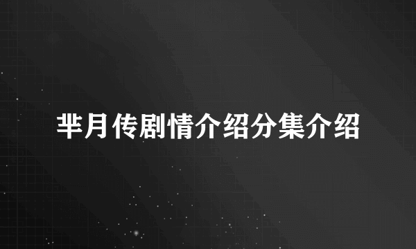 芈月传剧情介绍分集介绍