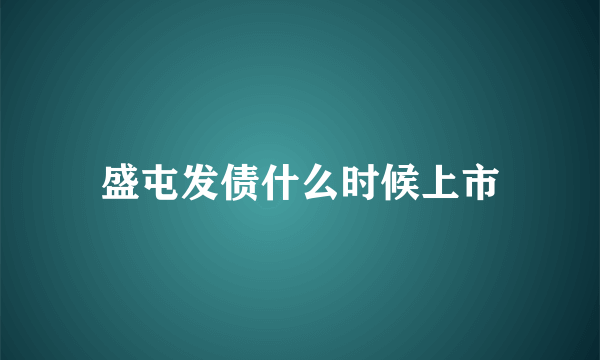 盛屯发债什么时候上市