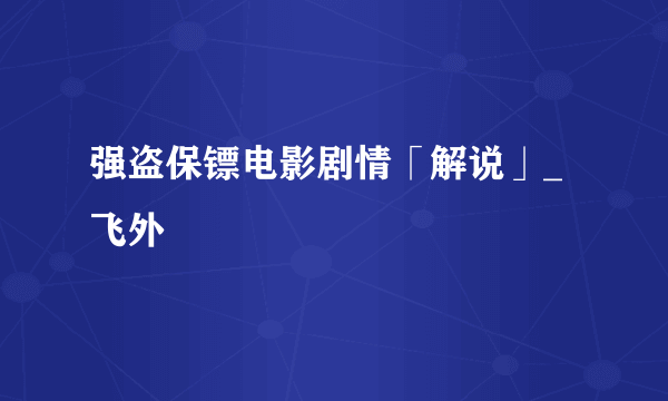 强盗保镖电影剧情「解说」_飞外