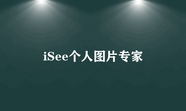 iSee个人图片专家