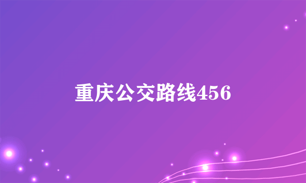 重庆公交路线456