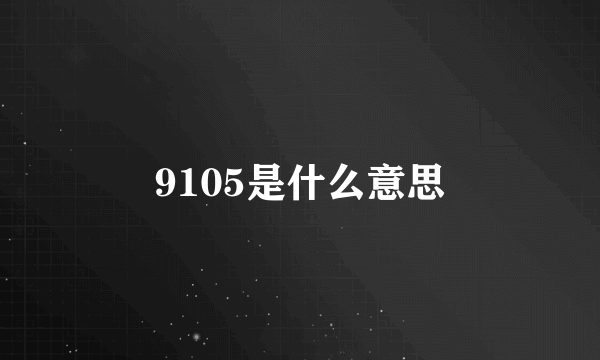 9105是什么意思