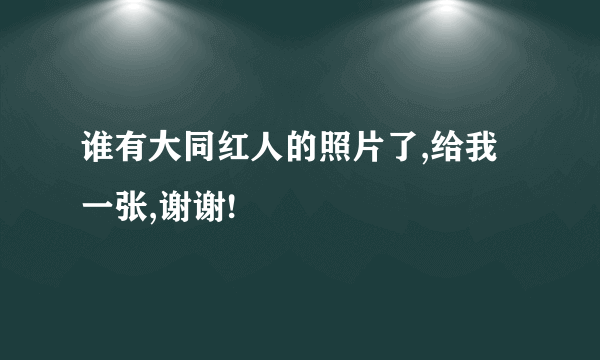 谁有大同红人的照片了,给我一张,谢谢!