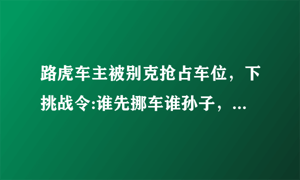 路虎车主被别克抢占车位，下挑战令:谁先挪车谁孙子，你怎么看？